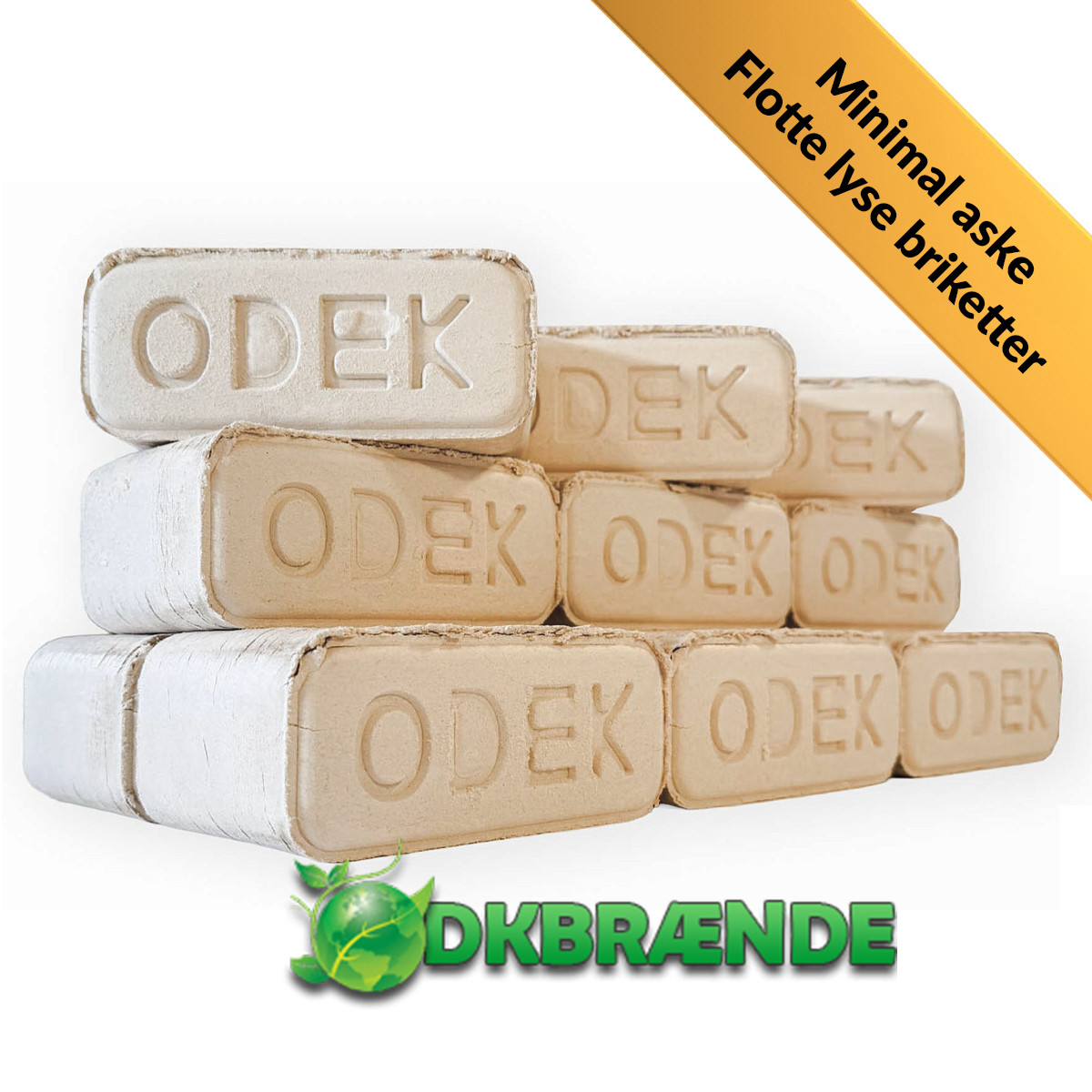 ODEK Træbriketter – 10kg pakke KUN AFHENTNING